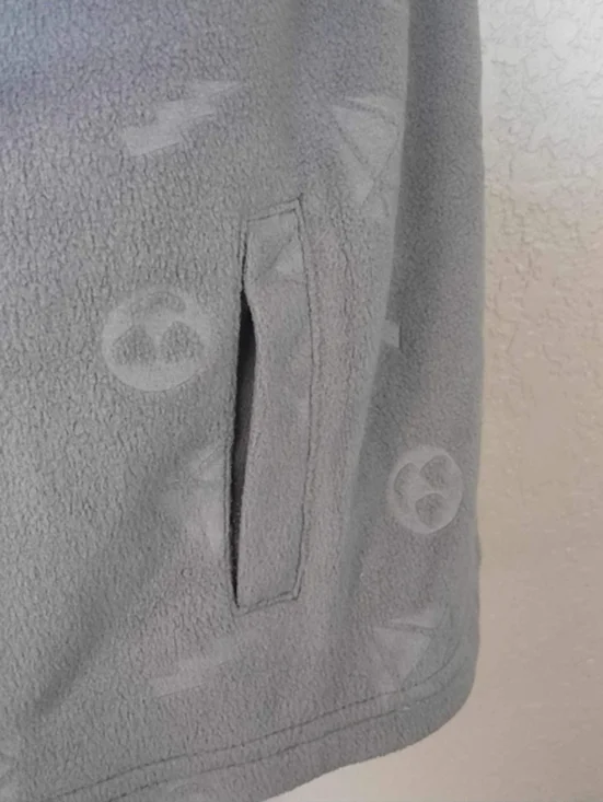 Athletic Works Cozy Fleece Pullover Gray Pink Print - Girl L (10-12) - Picture 3 of 7